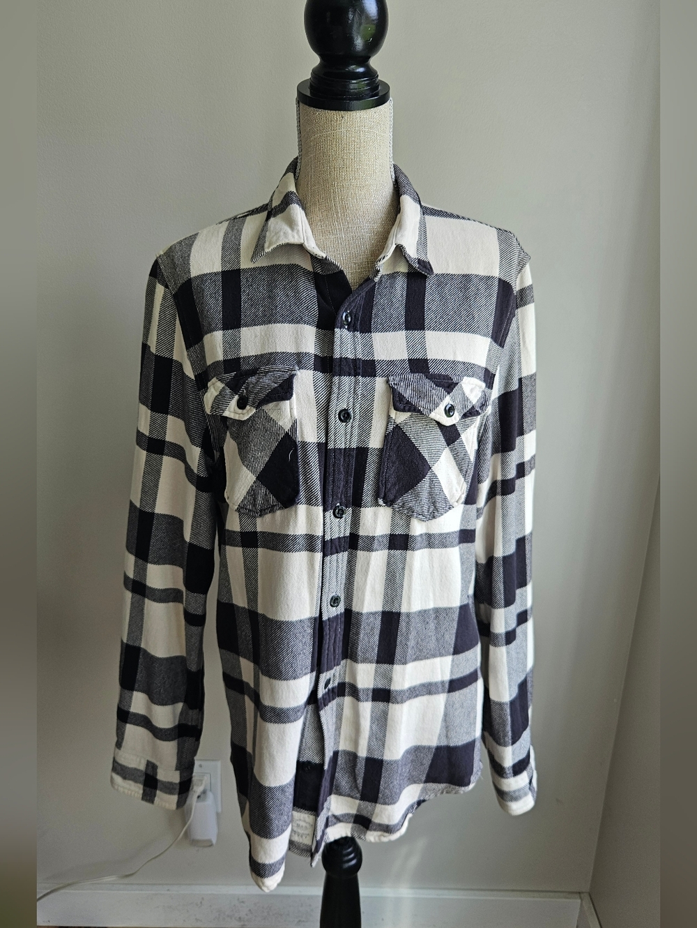 Ralph Lauren Denim & Supply Black and White Plaid Shirt